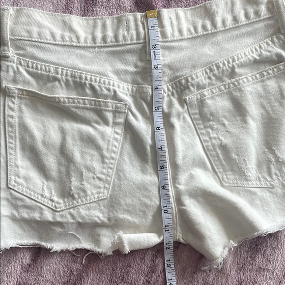 We The Free White Distressed Denim Shorts - Picture 8 of 8